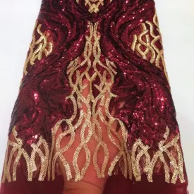 5 YARDS / 10 COLORS / Audrey Two tone Sequin Beaded Embroidery Tulle Mesh Lace Party Prom Bridal Dress Fabric