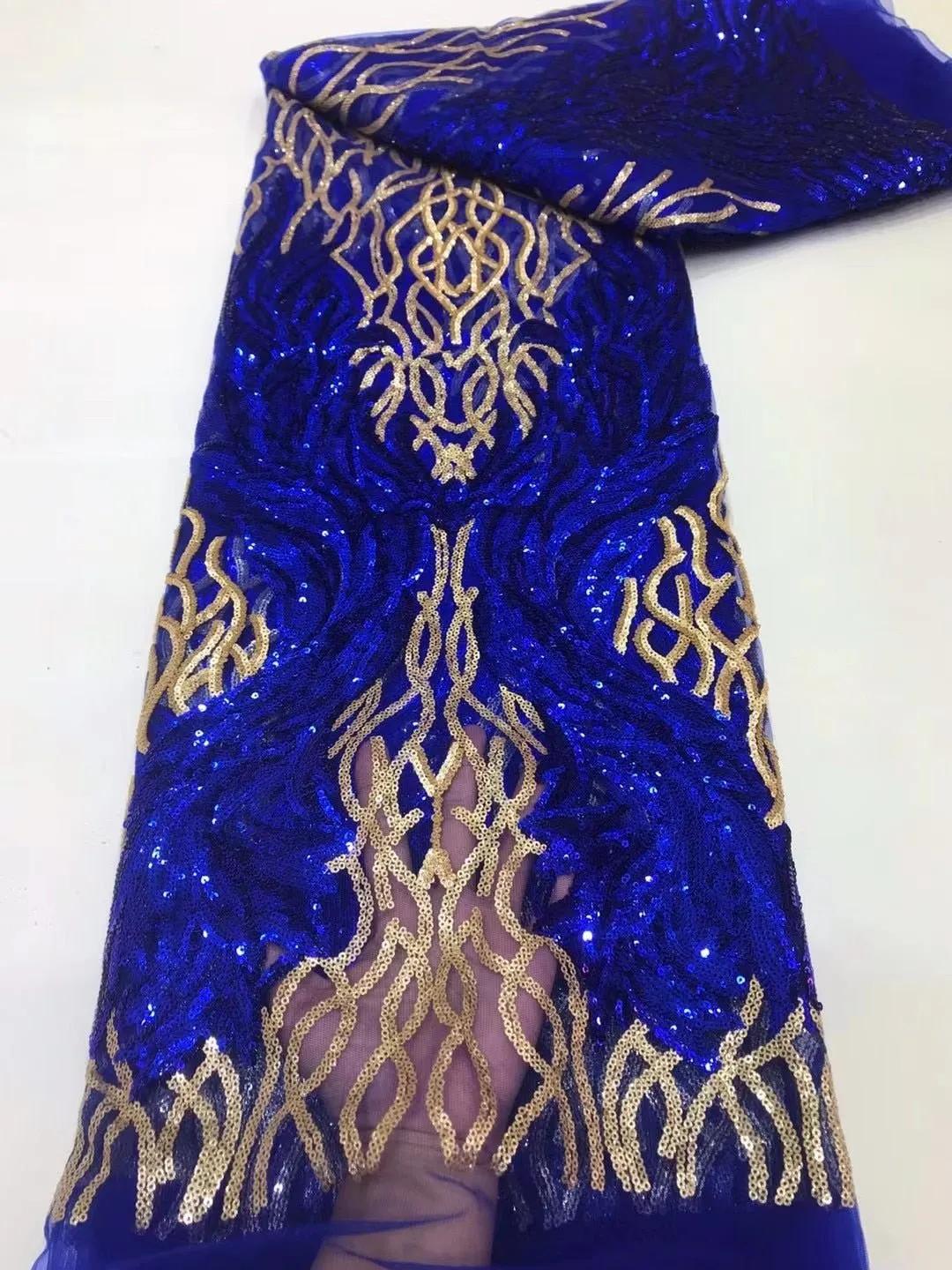 5 YARDS / 10 COLORS / Audrey Two tone Sequin Beaded Embroidery Tulle Mesh Lace Party Prom Bridal Dress Fabric