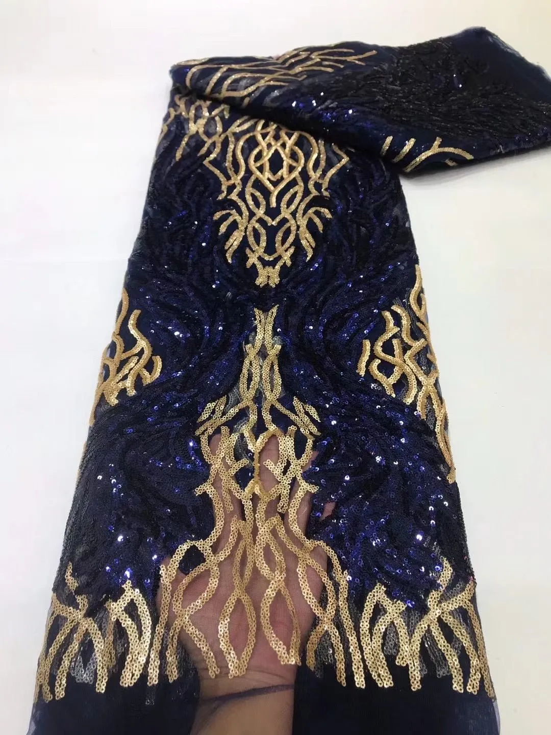 5 YARDS / 10 COLORS / Audrey Two tone Sequin Beaded Embroidery Tulle Mesh Lace Party Prom Bridal Dress Fabric