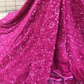 5 YARDS / Kissema Allover Sequin Beaded Embroidery Tulle Mesh Lace Dress Fabric