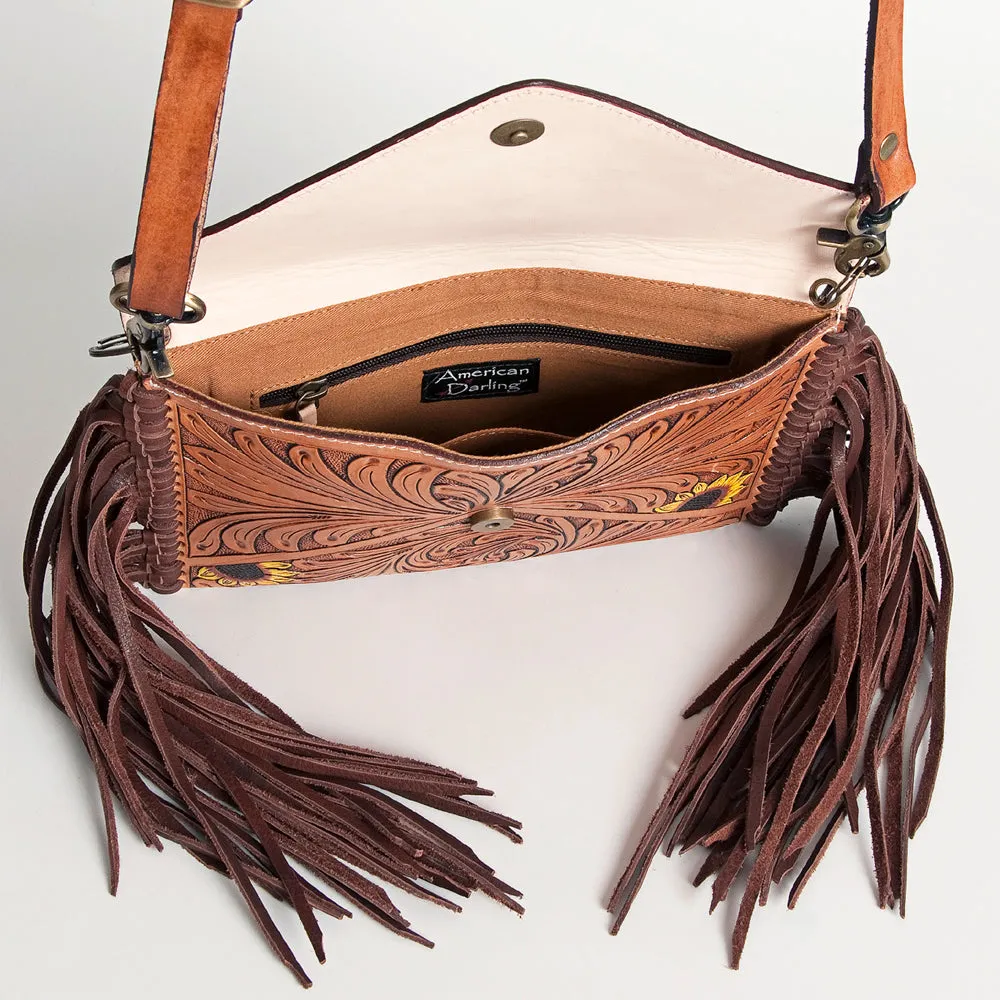 American Darling ADBGA124 Clutch Hand Tooled Genuine Leather Women Bag Western Handbag Purse