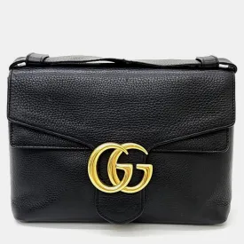 Black Cellarius Calfskin GG Marmont Shoulder Bag