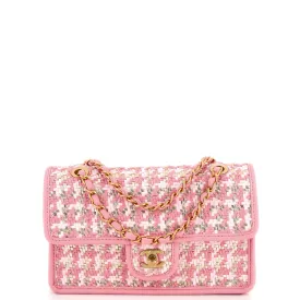 CHANEL Classic Single Flap Bag Woven Lambskin and Viscose Small