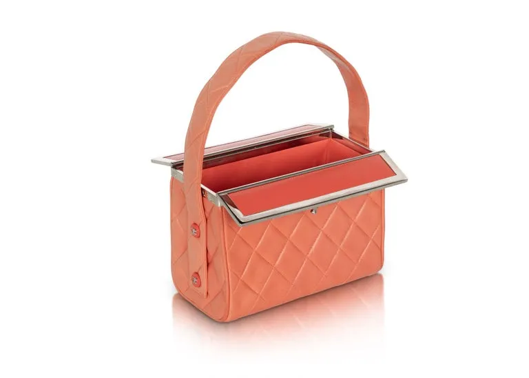 Chanel Lambskin Quilted Box Bag Orange, 1990s