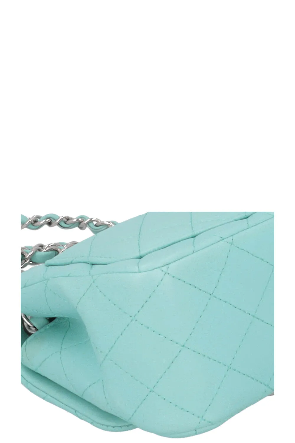 CHANEL Mini Square Crossbody Bag Blue