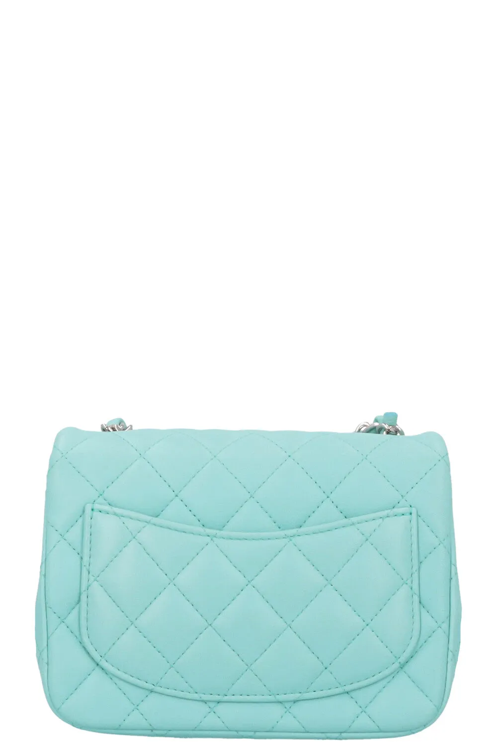 CHANEL Mini Square Crossbody Bag Blue