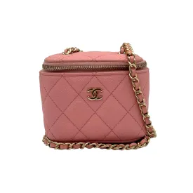 Chanel  Mini Vanity Pink Crossbody bag in Caviar leather, Gold Hardware S2405313CH
