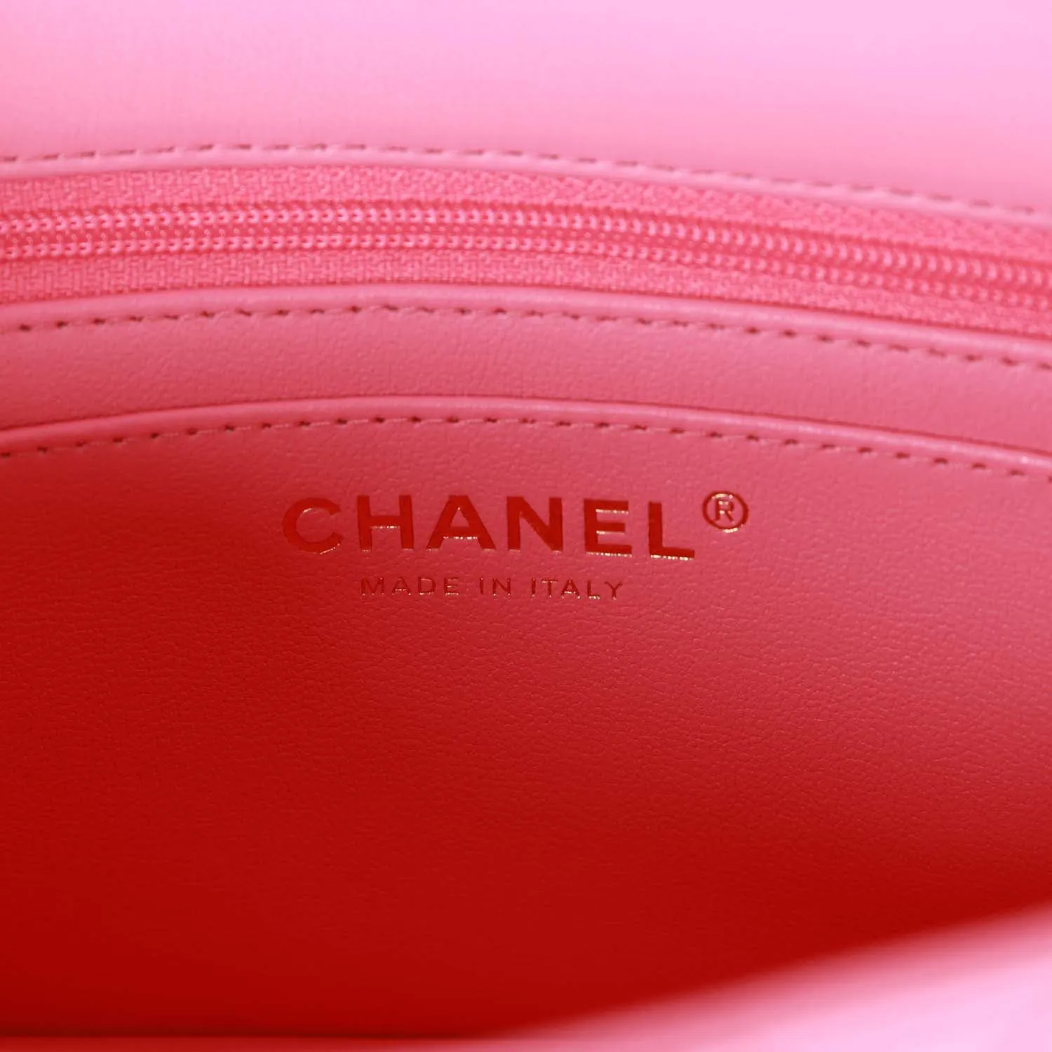 Chanel Rectangular Mini Flap Bag with Top Handle Pink Lambskin Light Gold Hardware