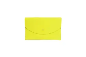 Chartreuse Leather Envelope Pouch