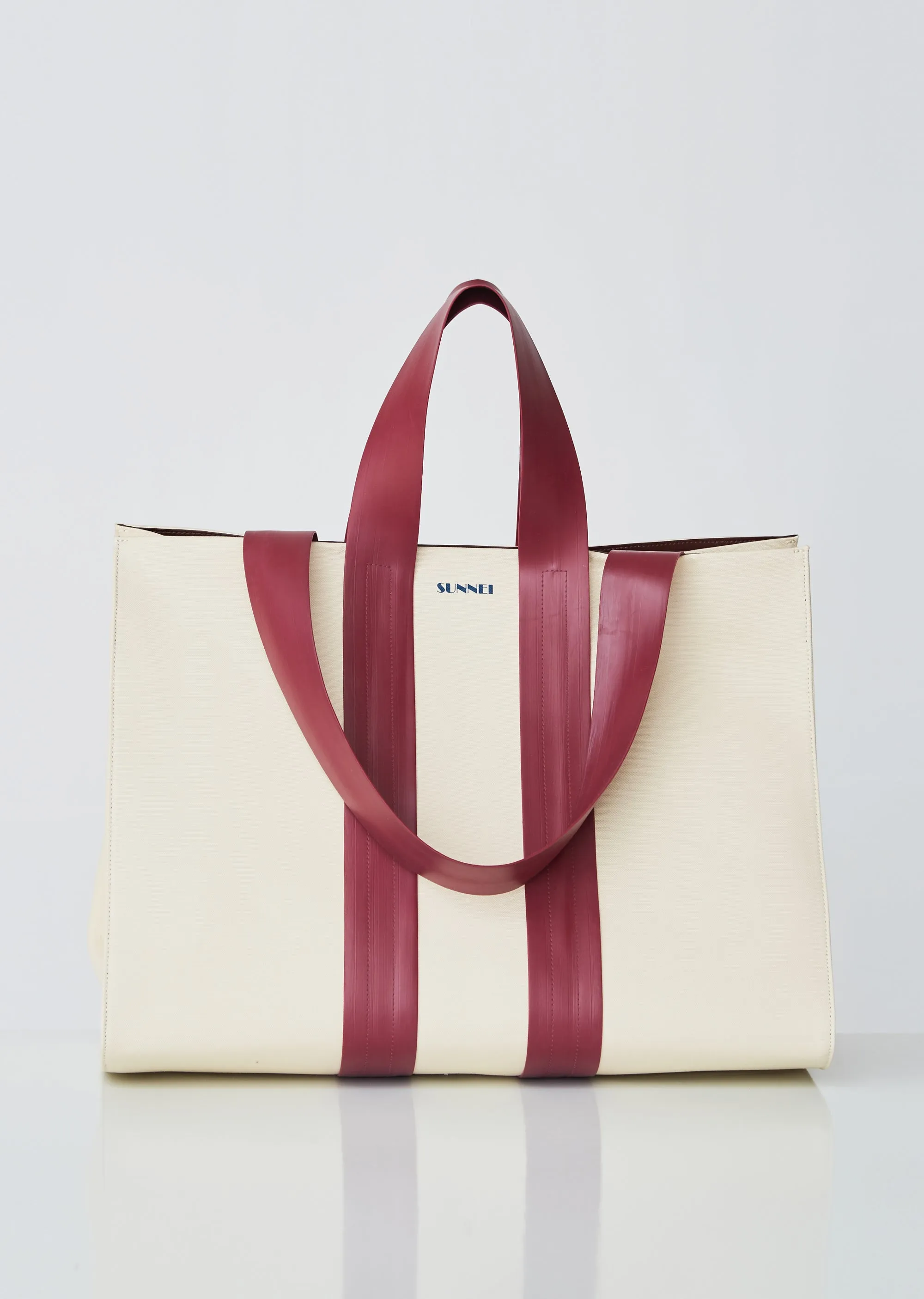 Classic Canvas Bag With Leather Piping