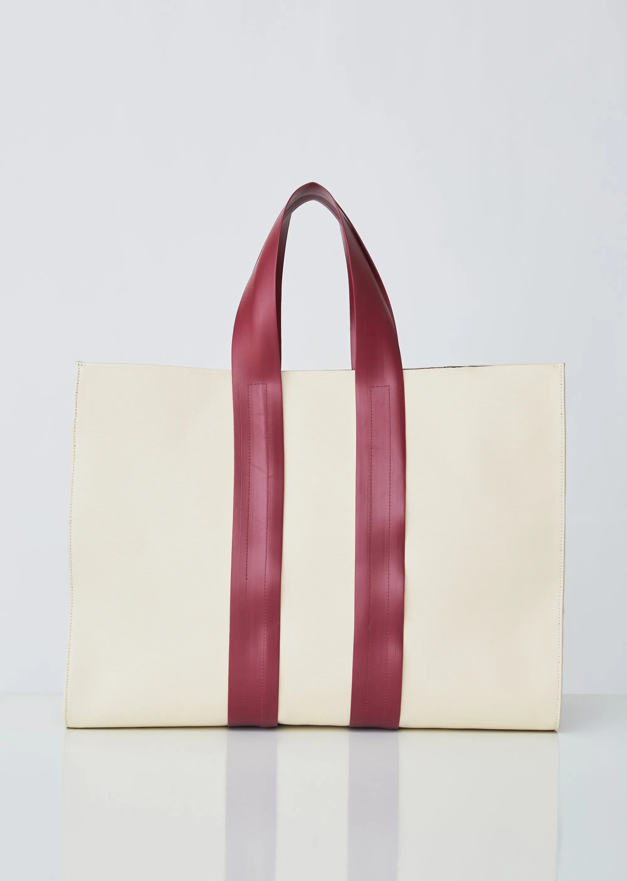 Classic Canvas Bag With Leather Piping