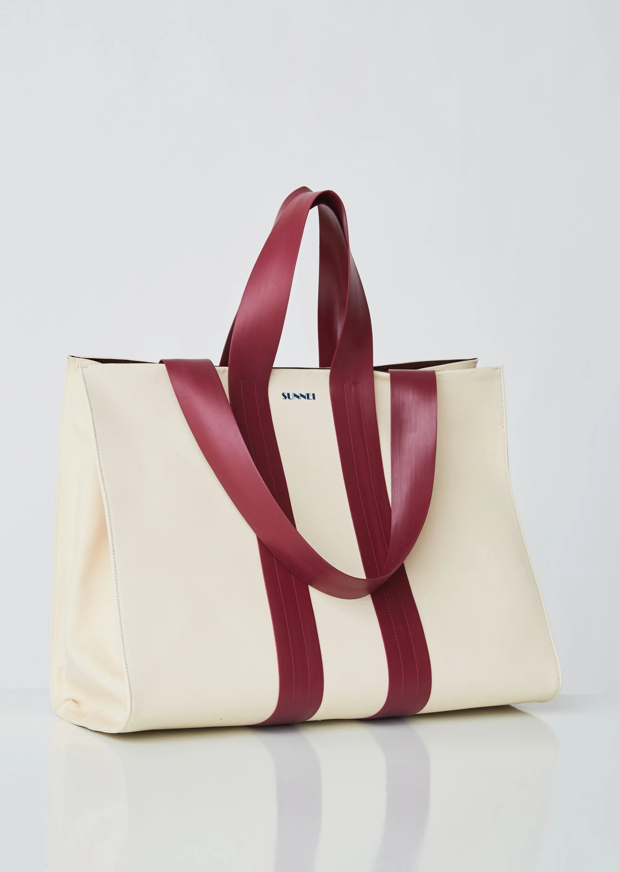 Classic Canvas Bag With Leather Piping