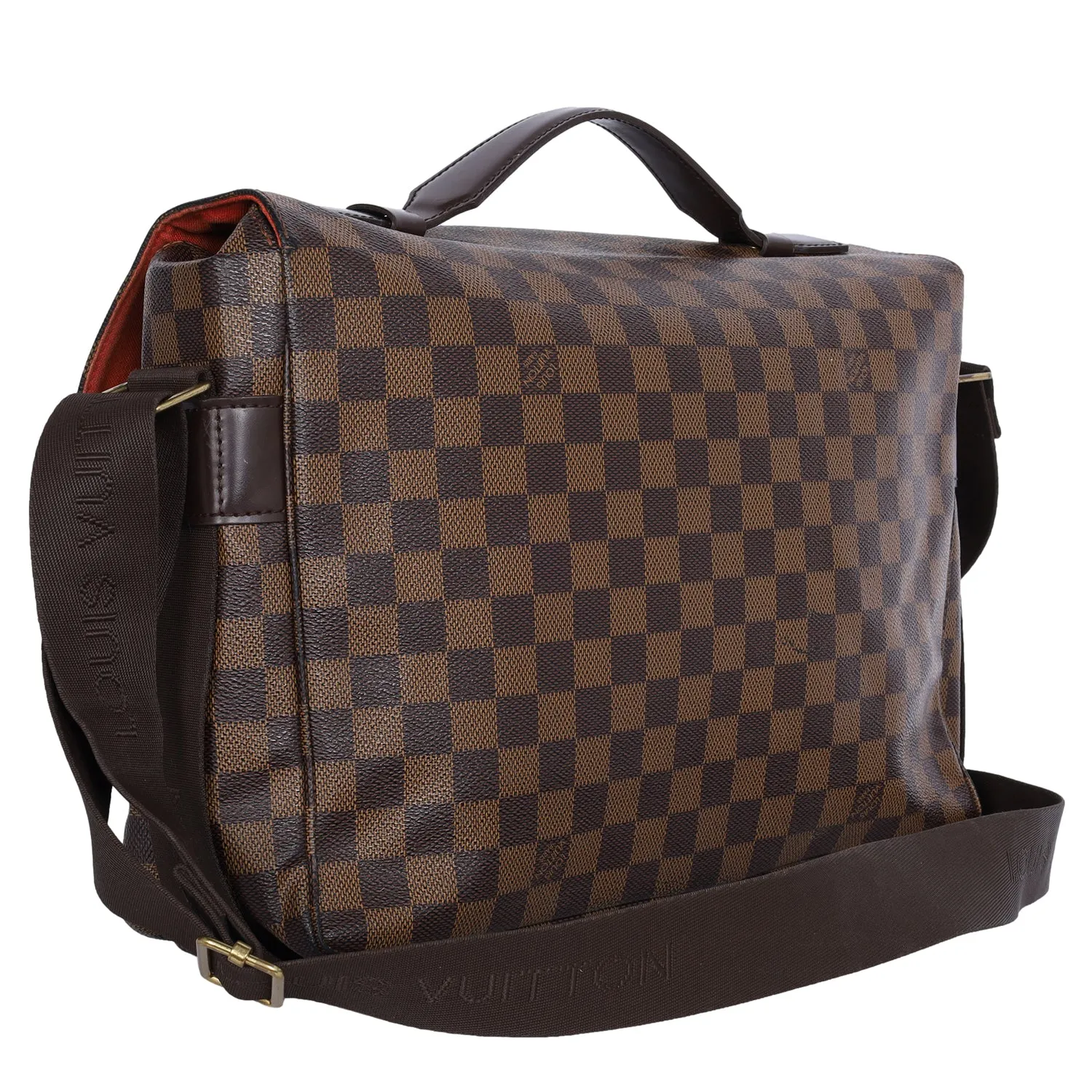 Damier Ebene Leather Broadway Messenger Bag