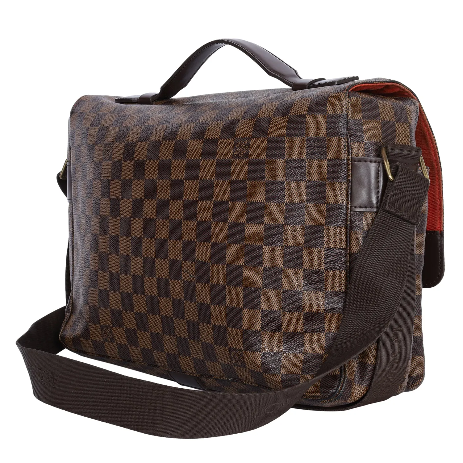 Damier Ebene Leather Broadway Messenger Bag
