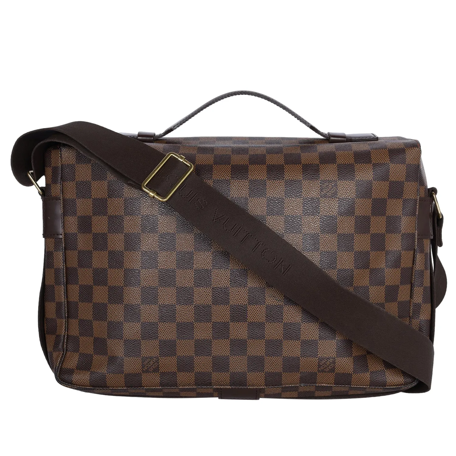 Damier Ebene Leather Broadway Messenger Bag