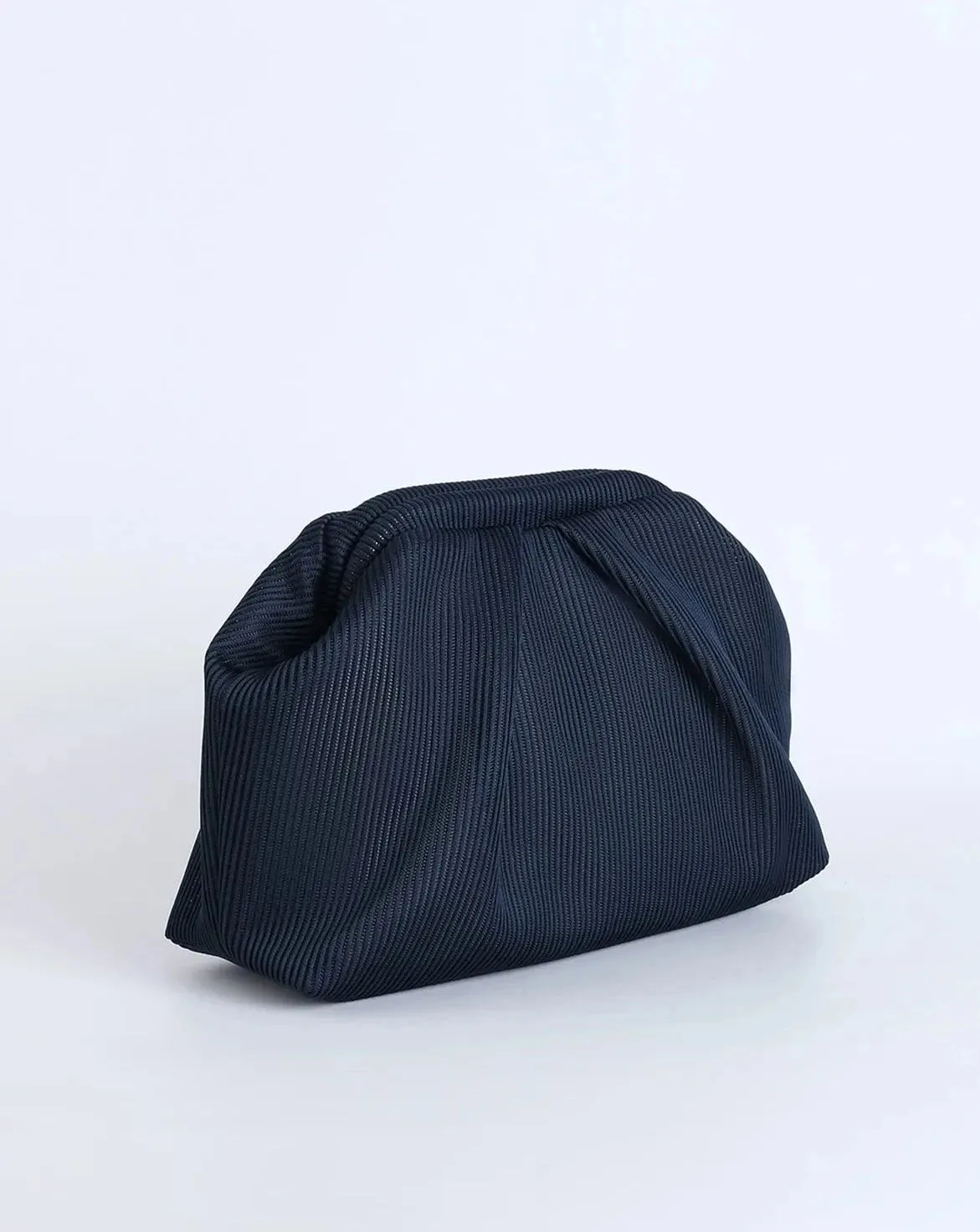 Elegant Neon Green Pleated Clutch Handbag