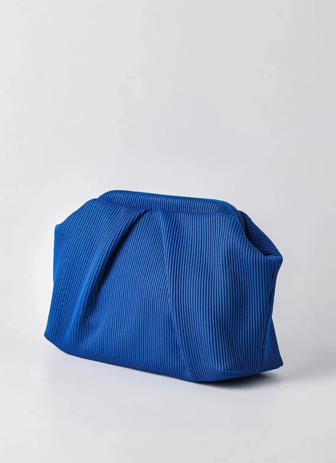 Elegant Neon Green Pleated Clutch Handbag