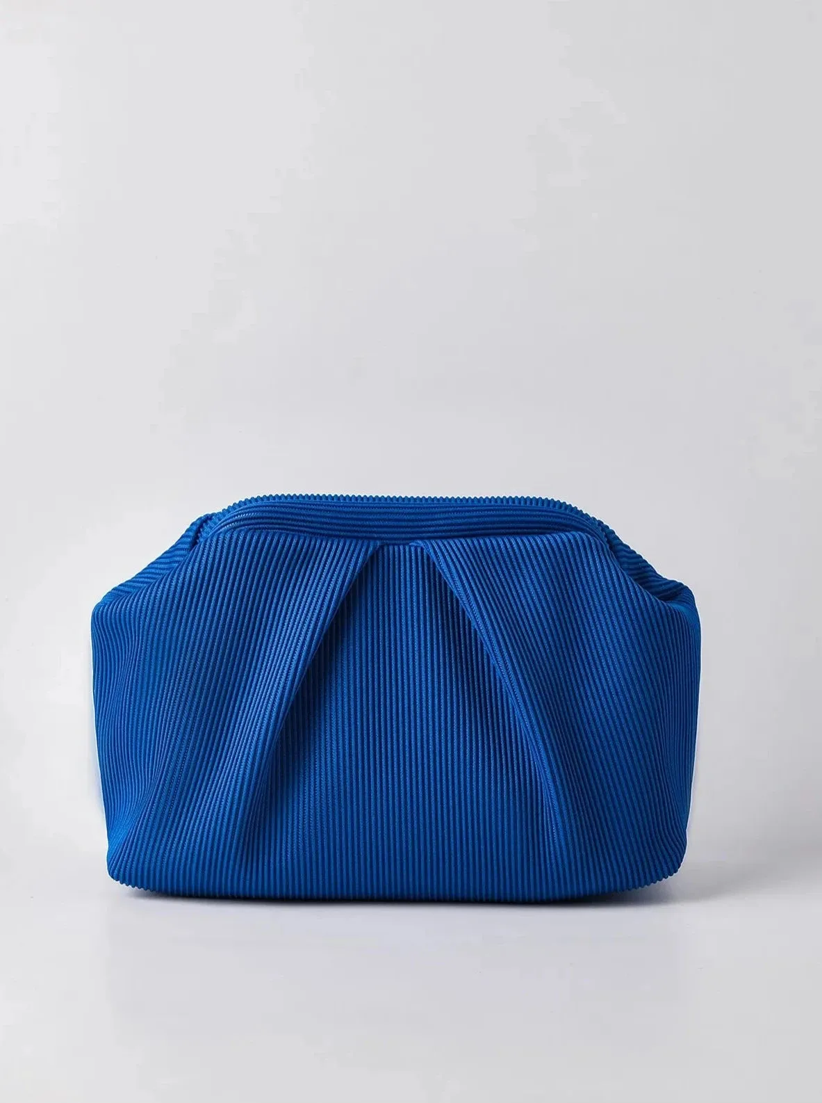 Elegant Neon Green Pleated Clutch Handbag
