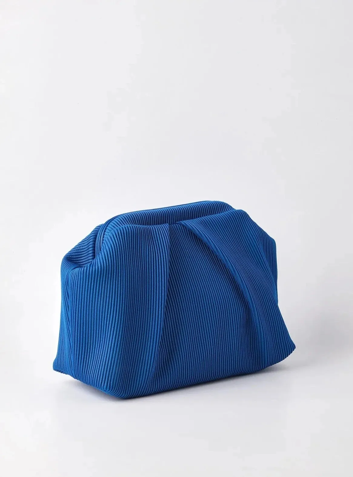 Elegant Neon Green Pleated Clutch Handbag