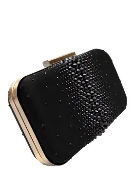 Ella Black Crystal Clutch