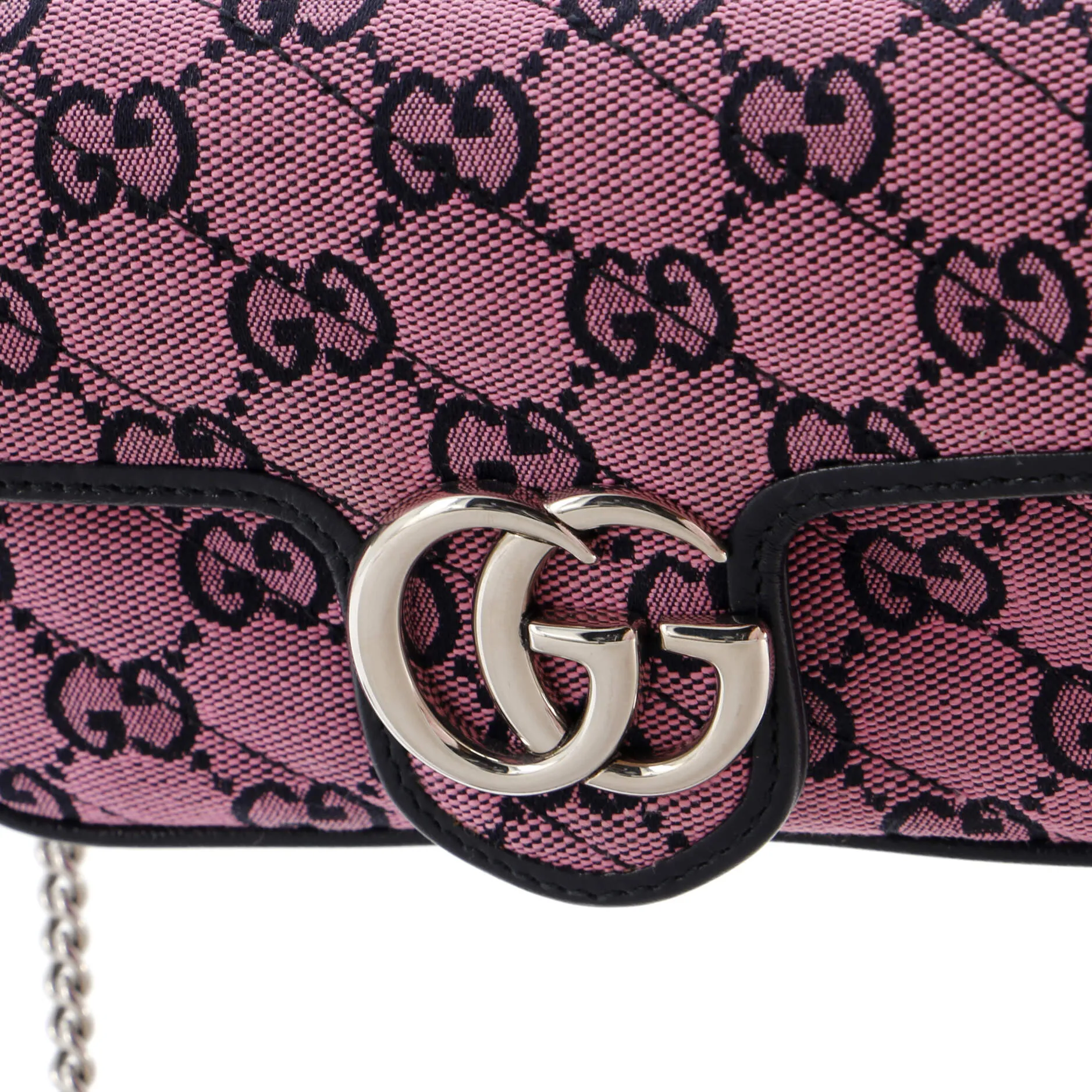 GG Marmont Flap Bag Diagonal Quilted GG Canvas Super Mini