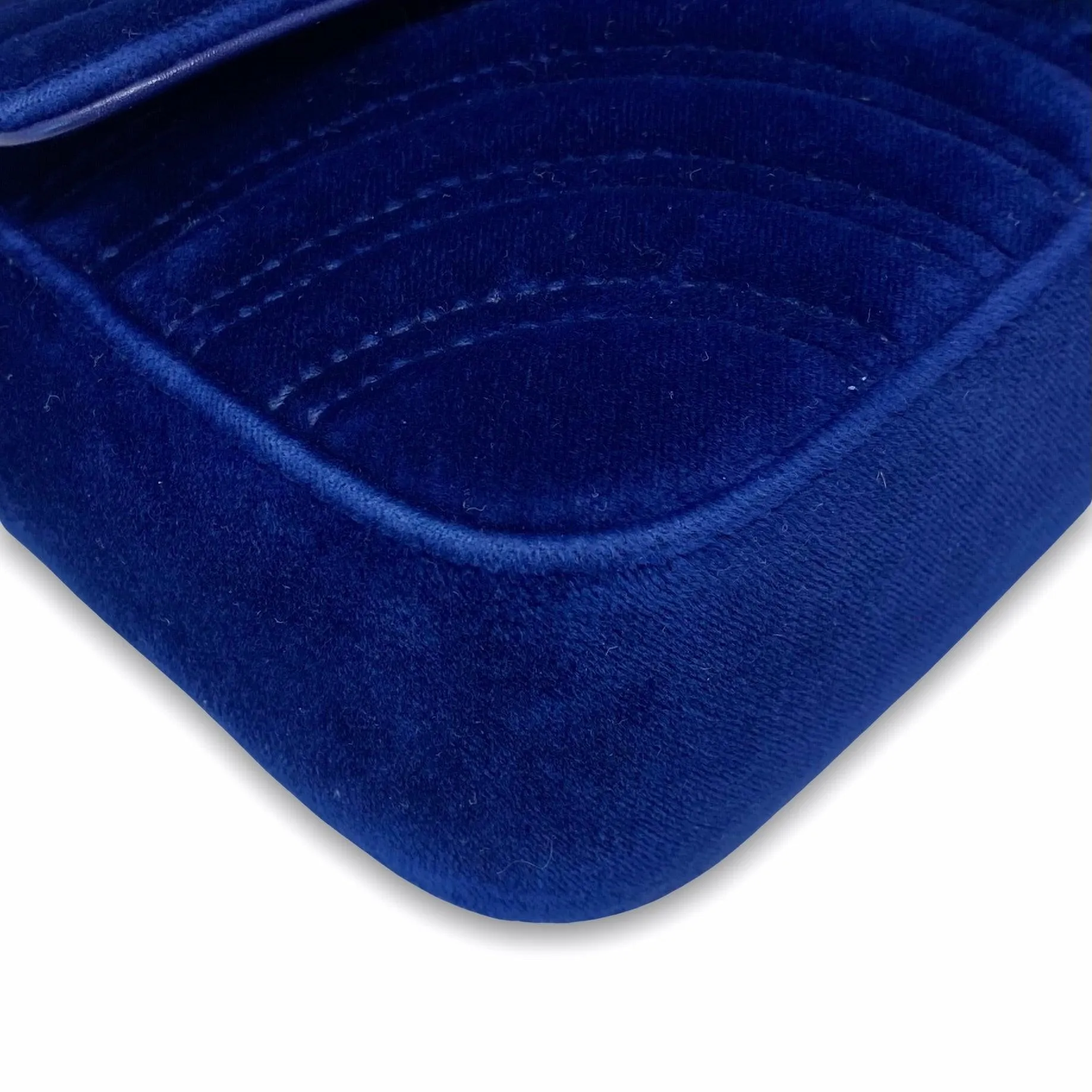 Gucci Blue Velvet Mini GG Marmont Bag