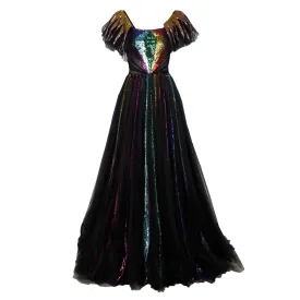 Gucci Embroidered Sequin Tulle Gown - '10s