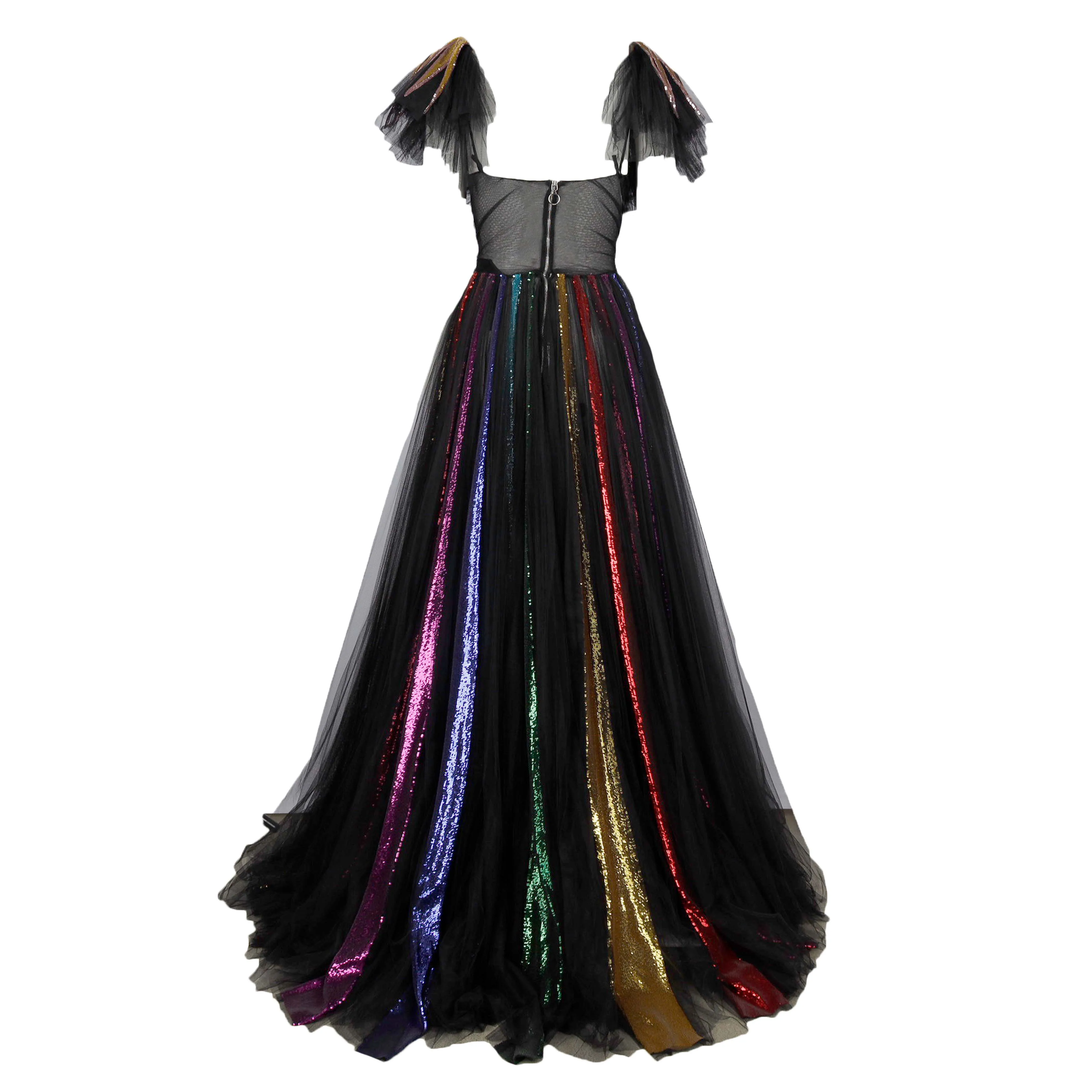 Gucci Embroidered Sequin Tulle Gown - '10s