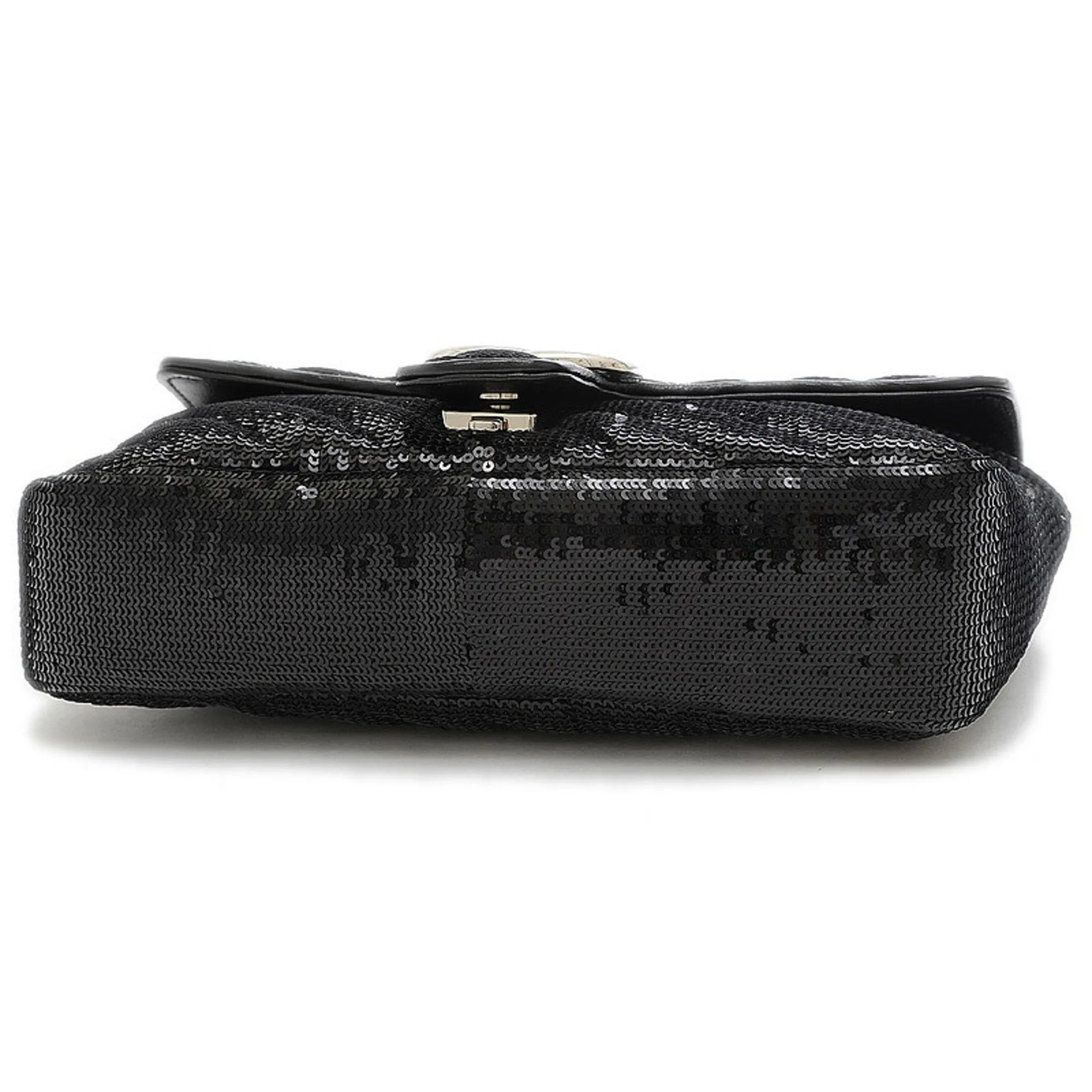 Gucci GG Marmont Small Sequin Shoulder Bag Black 443497