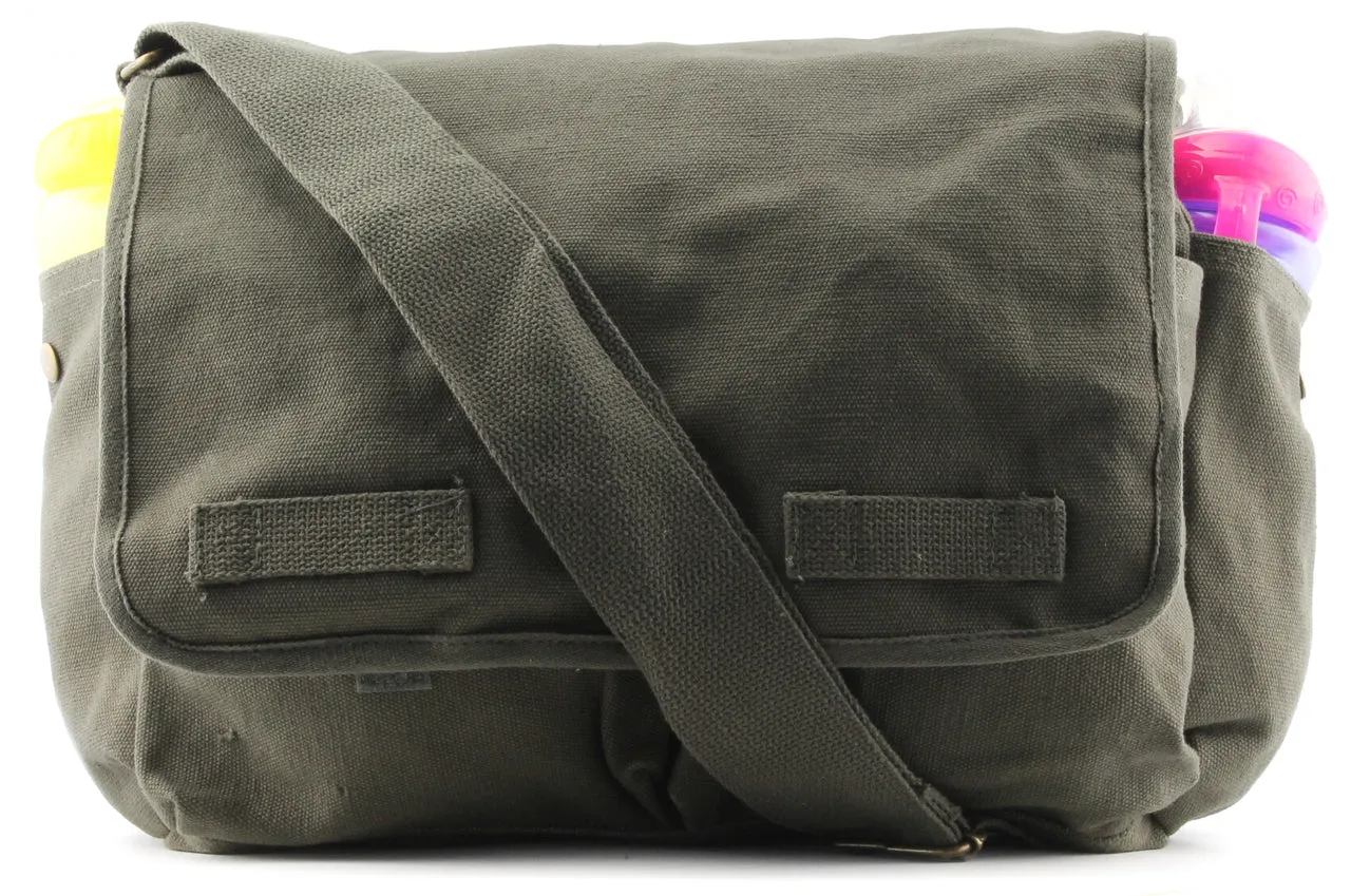 Heavyweight Messenger Canvas Carry-All Baby Diaper Bag