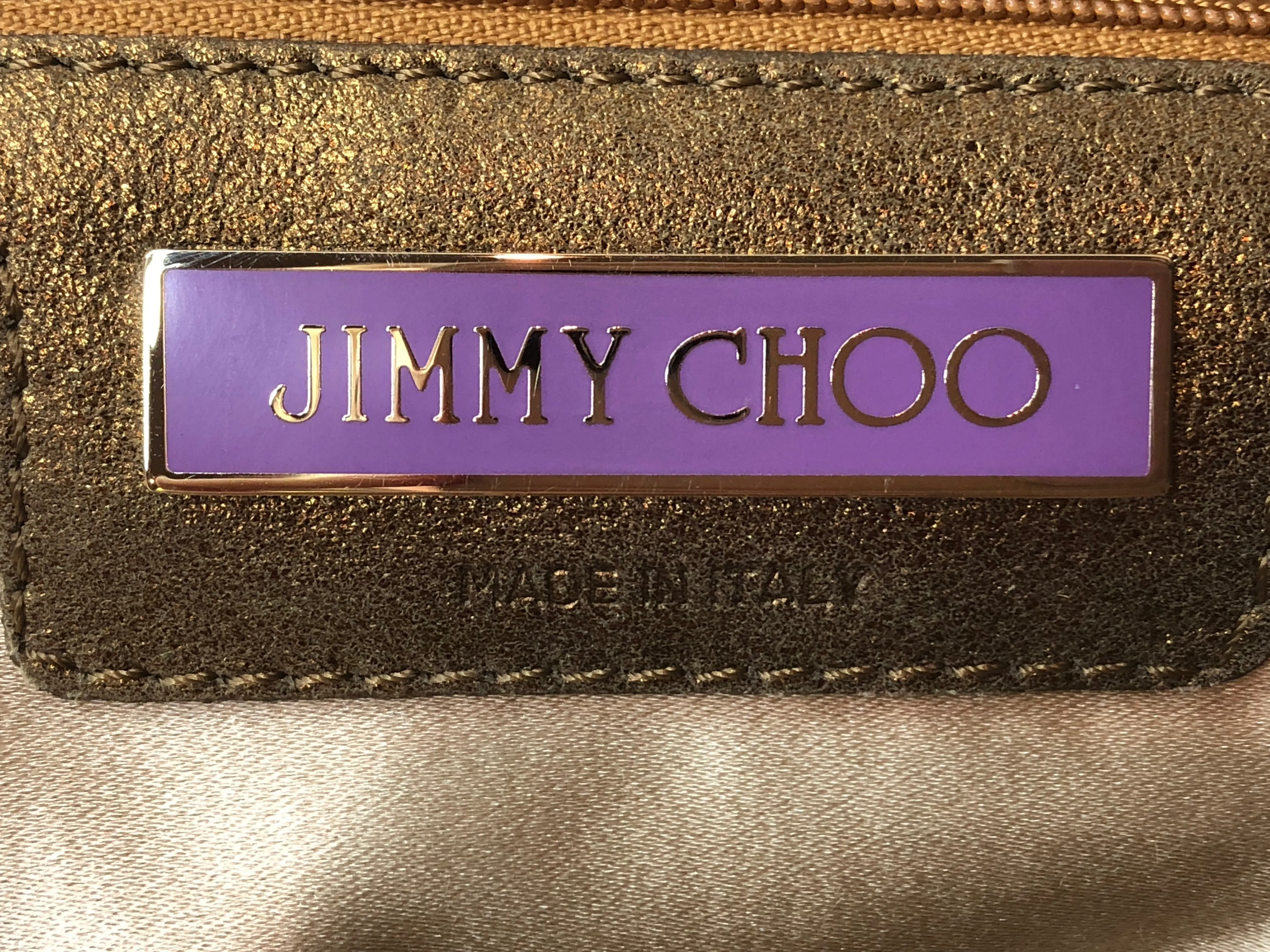 Jimmy Choo Metallic Chain Multicolor Sequin and Leather Shoulder Bag