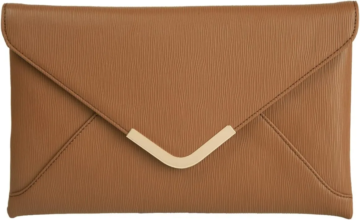 JNB Faux Leather Envelope Clutch Purse