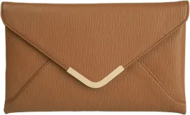 JNB Faux Leather Envelope Clutch Purse