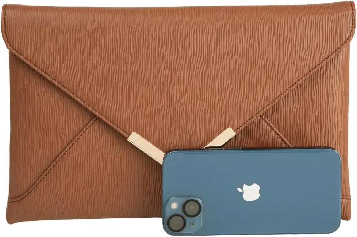 JNB Faux Leather Envelope Clutch Purse