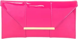 JNB Faux Patent Leather Envelope Candy Clutch