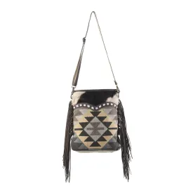 KB267 - KB267 -MESSENGER Real Cowhide Leather and Upcycled Canvas Ladies Bag 13 x 15 KB267 - KB267