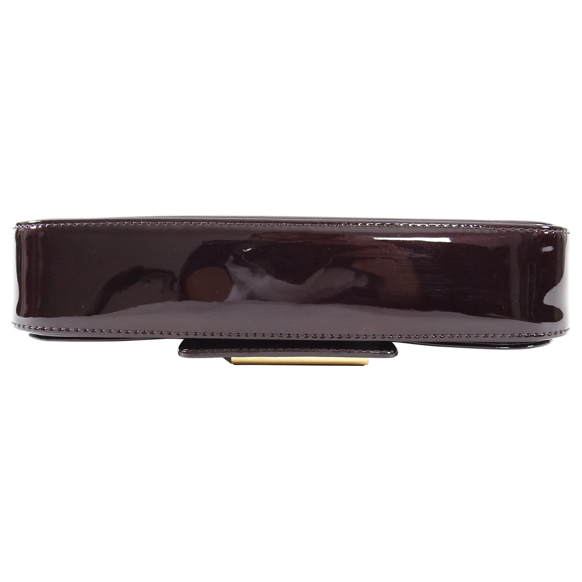 Louis Vuitton Vernis Amarante Patent Logo Sobe Clutch Bag