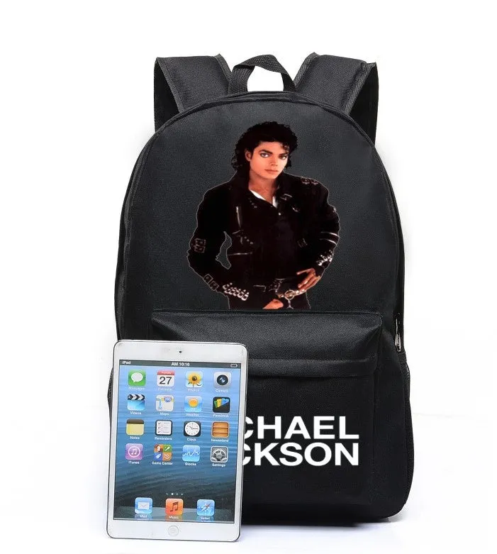 Michael Jackson School bag Travel Backpack Canvas Shoulder bag Michael Jackson Gifts