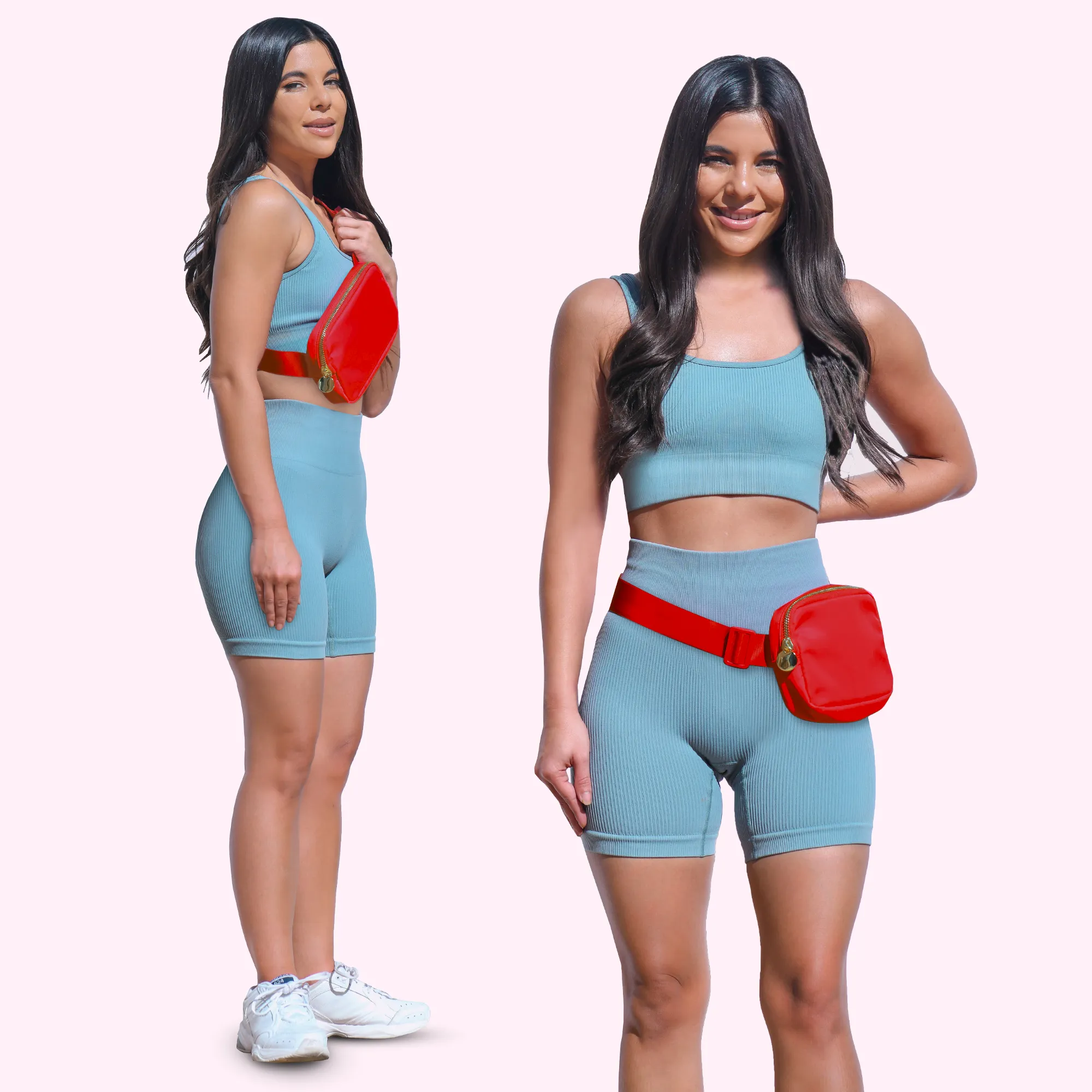 Nylon Belt Bag - Red Fanny Pack For Women - Crossbody Bag Waist Pack Bum Bag