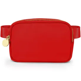 Nylon Belt Bag - Red Fanny Pack For Women - Crossbody Bag Waist Pack Bum Bag