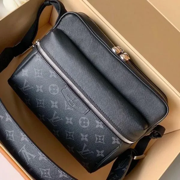 Outdoor Monogram Leather Messenger Shoulder Bag M30233 Black 2019 Collection