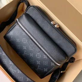 Outdoor Monogram Leather Messenger Shoulder Bag M30233 Black 2019 Collection