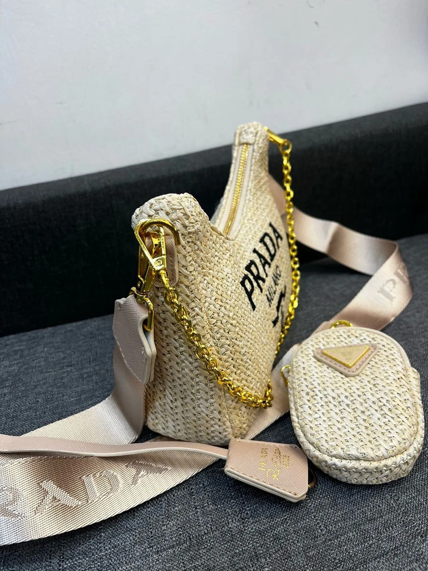 P Re-Edition Crochet Mini Bag