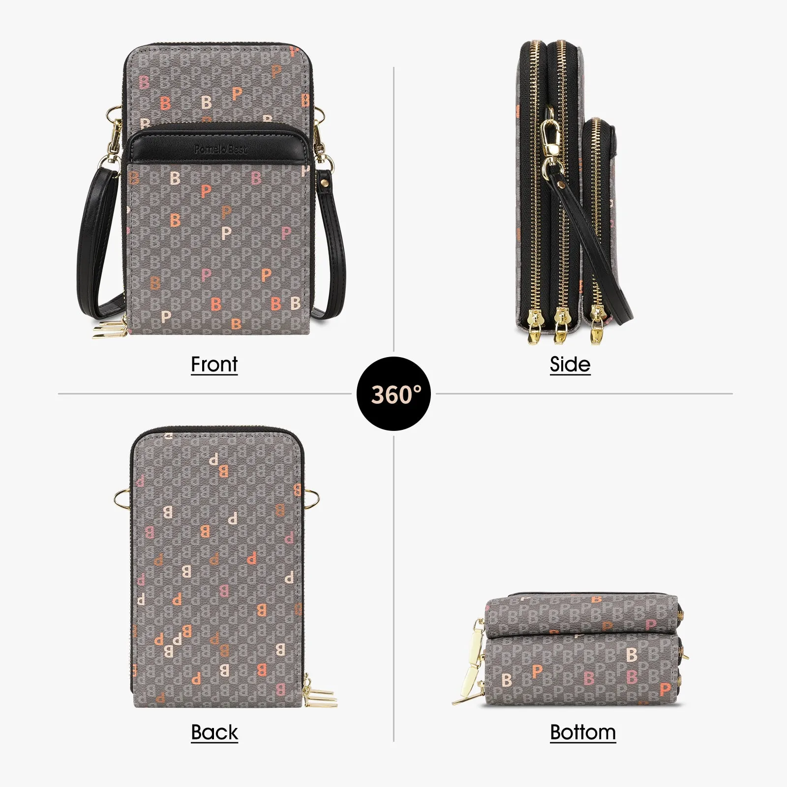 Small Crossbody Bags for Women, Sling Cell Phone Bag Leather Crossbody Purse, Mini Over the Shoulder Bag with Adjustable Strap
