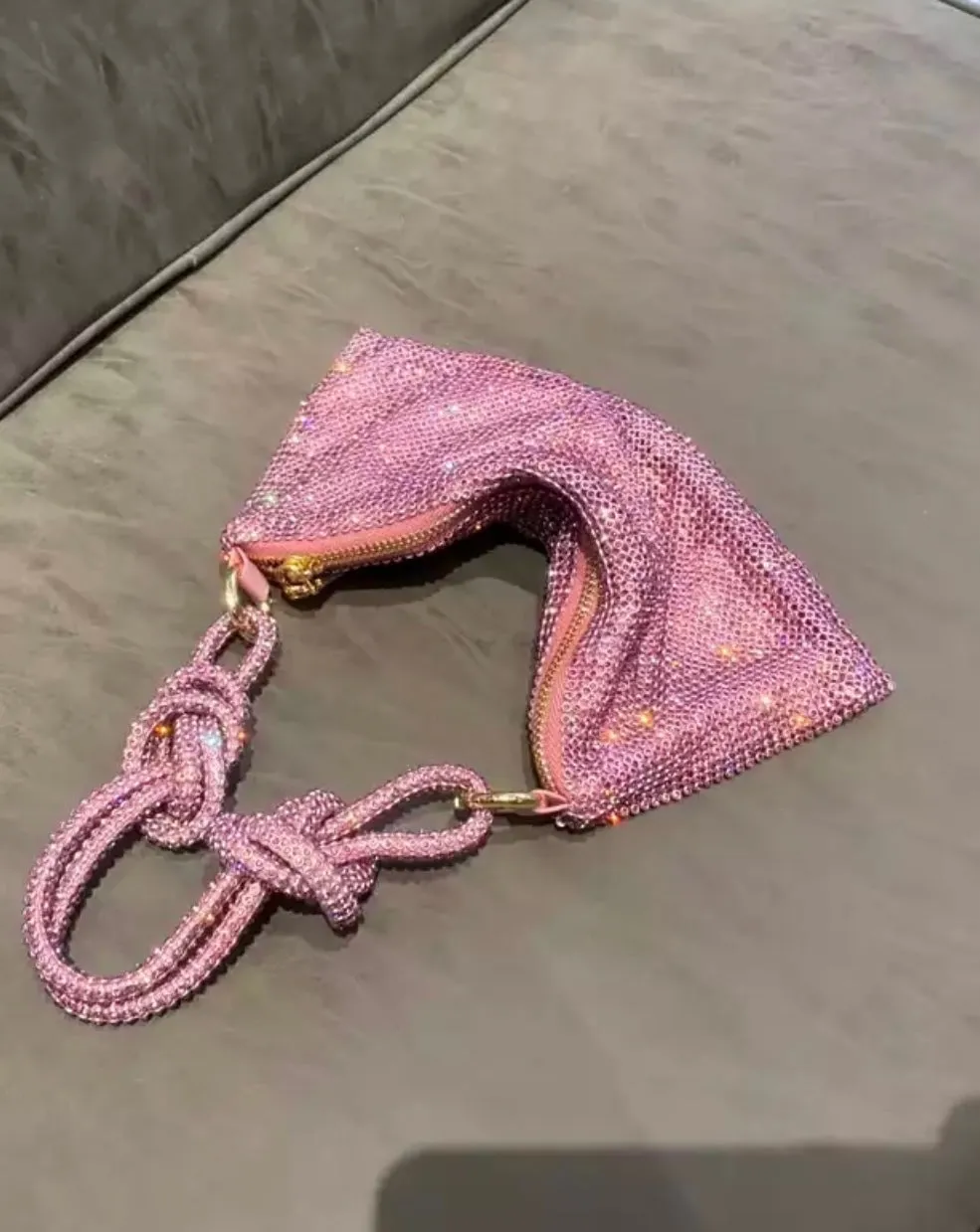 THE CRYSTAL PINK CULT EVENING BAG