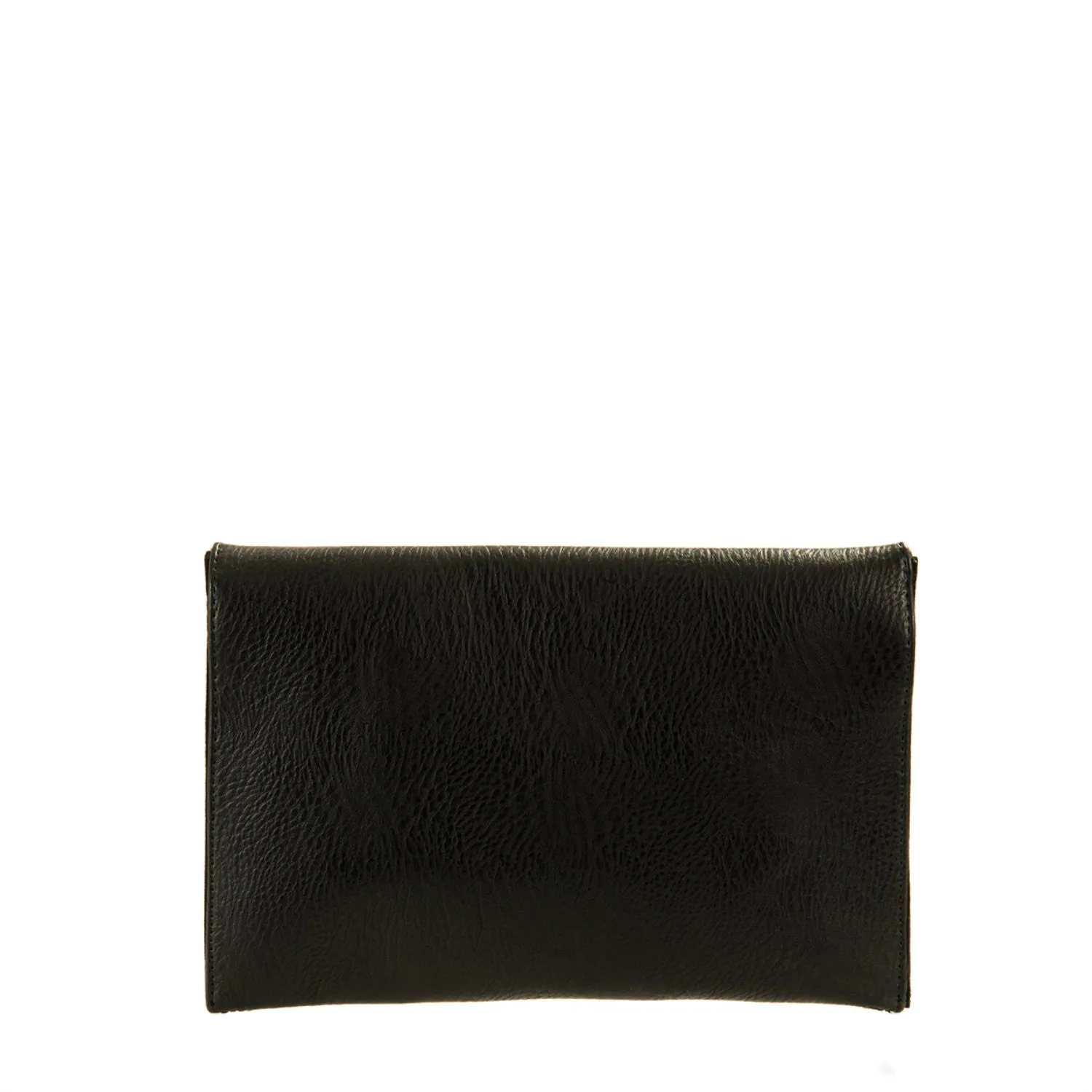 Trixie Black Plush Envelope Clutch Bag