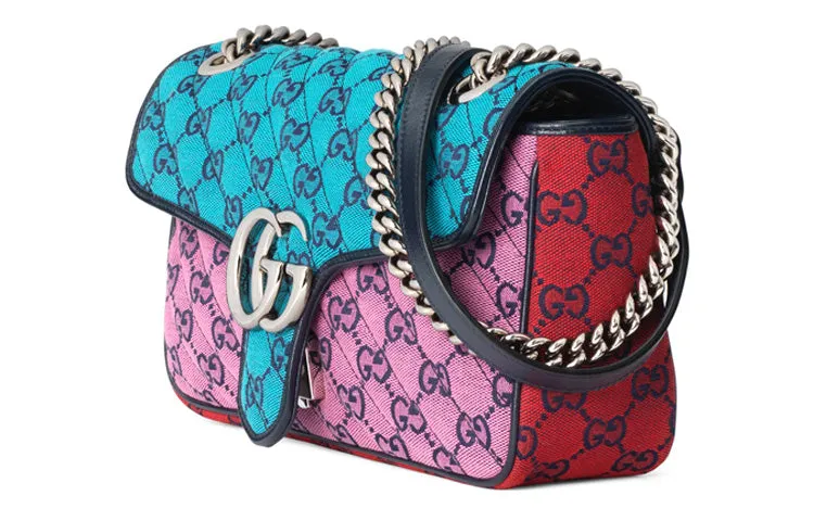 (WMNS) GUCCI GG Marmont Multicolor Leather Single-Shoulder Bag Small Multicolor