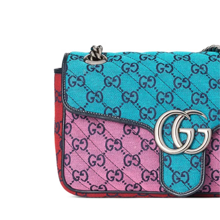 (WMNS) GUCCI GG Marmont Multicolor Leather Single-Shoulder Bag Small Multicolor