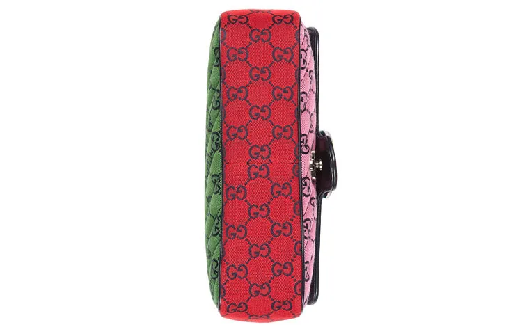 (WMNS) GUCCI GG Marmont Multicolor Leather Single-Shoulder Bag Small Multicolor