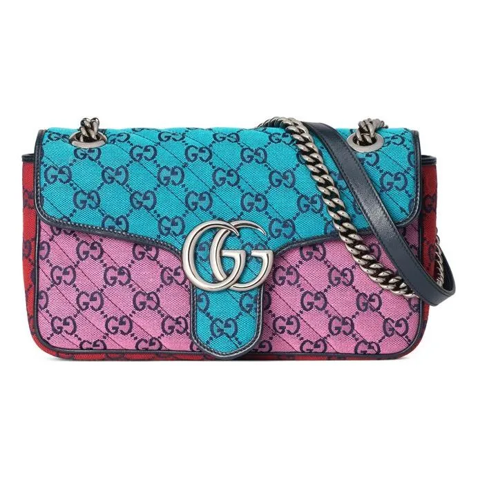 (WMNS) GUCCI GG Marmont Multicolor Leather Single-Shoulder Bag Small Multicolor